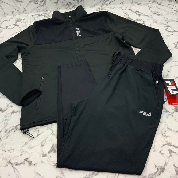 Men's Fila Black Signature Casual Tracksuit - Picture 1 of 3